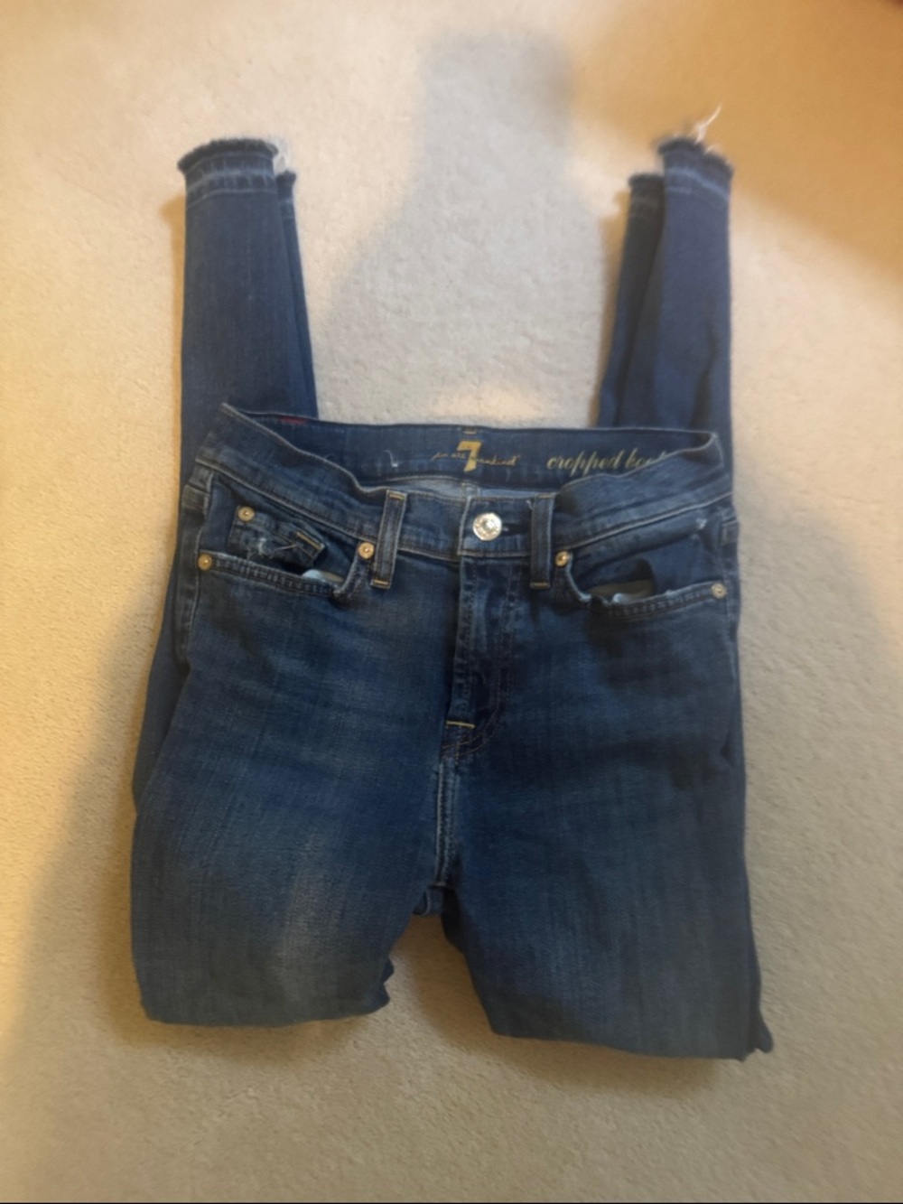 7 For All Mankind Women's Cropped Boot Jeans
